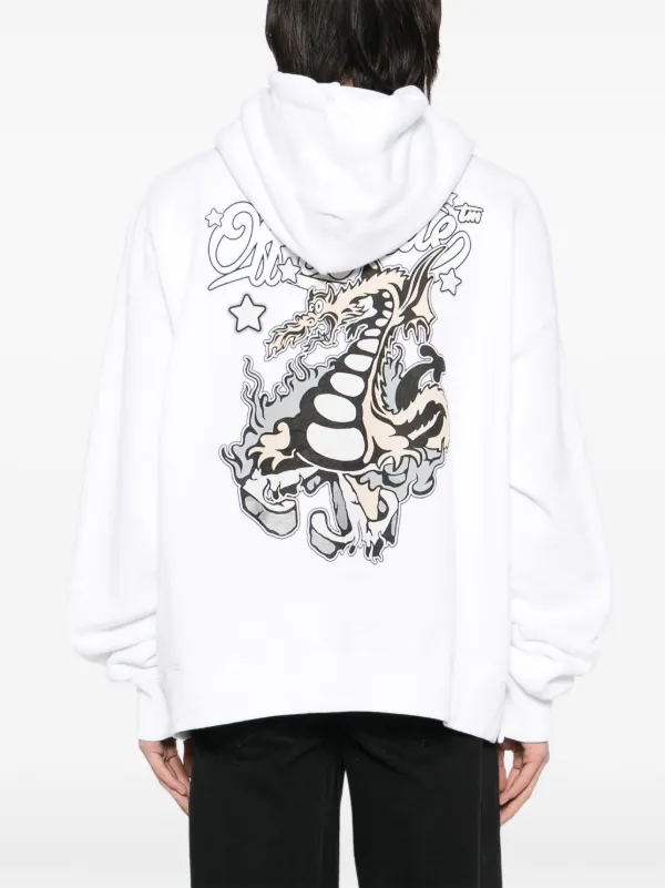 国内発送☆Off-White☆DRAGON SKATE HOODIE/WHITE/BLACK Off-White Dragon Skate Hoodie | White | FARFETCH