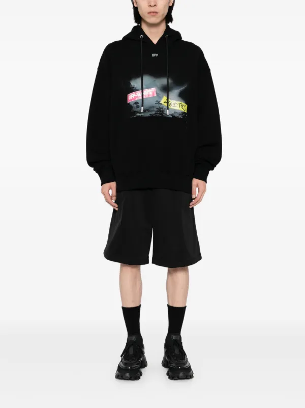 Off-White グラフィック パーカー | ブラック | FARFETCH JP 