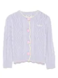 MC2 Saint Barth Kids Gretta cardigan - Purple