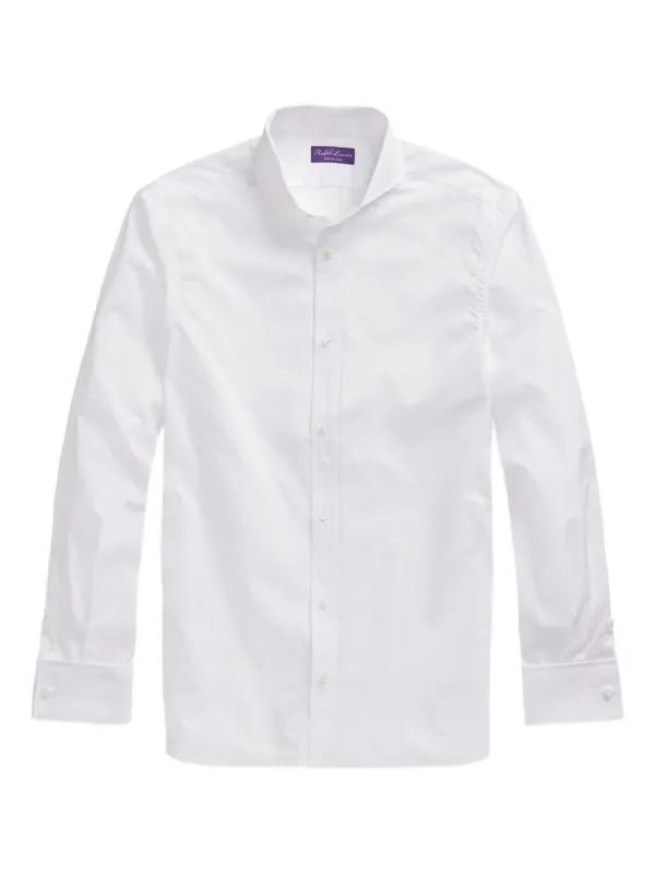 Ralph Lauren Purple Label コットンポプリン シャツ | ホワイト