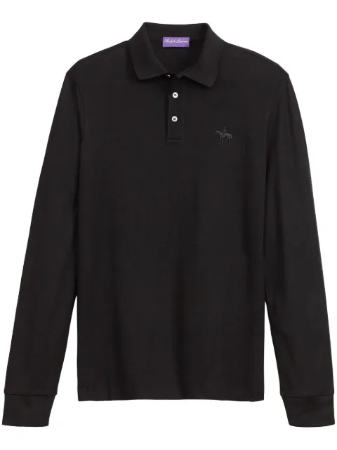 Ralph Lauren Purple Label Poloshirt mit Logo-Stickerei