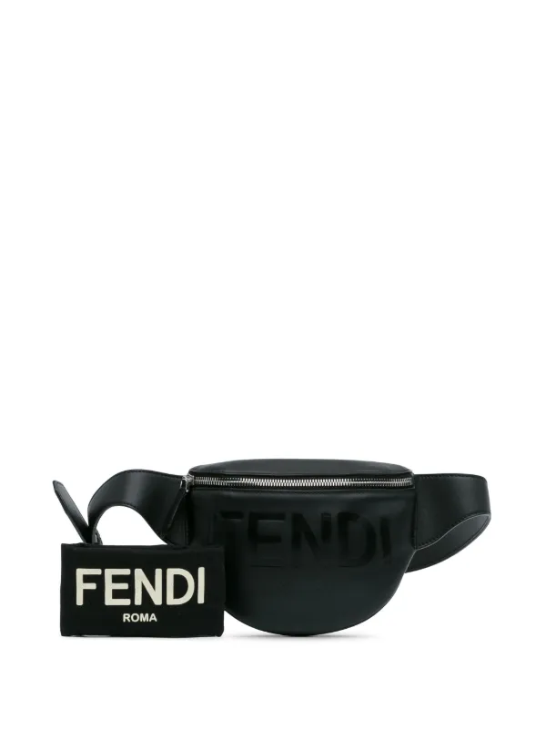 Fendi Pre-Owned 2010-2023 Fendi Logo Belt Bag | Black | FARFETCH
