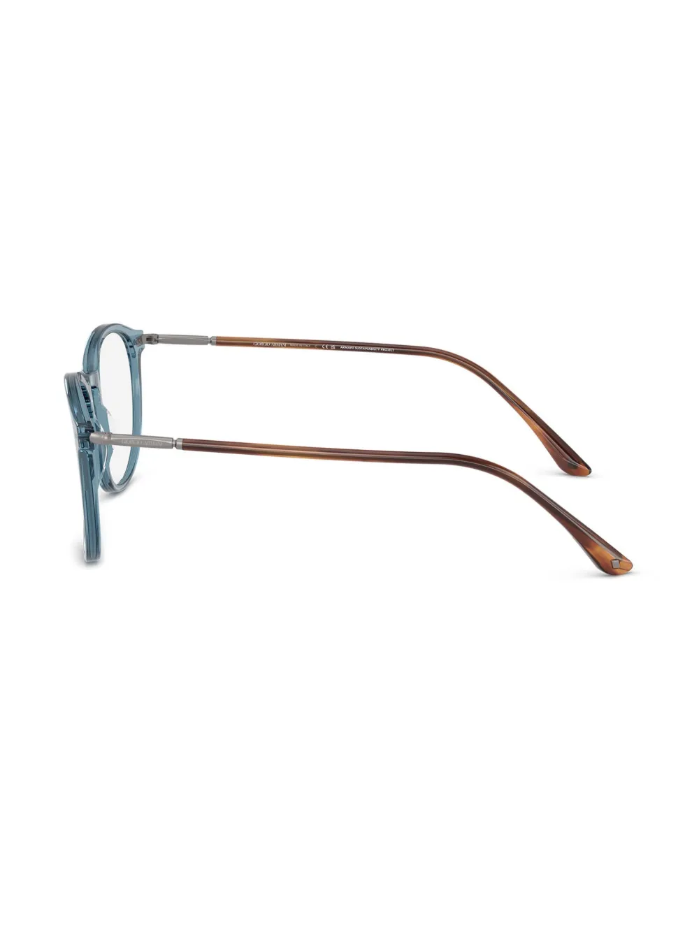 Giorgio Armani Bril met gegraveerd logo Blauw