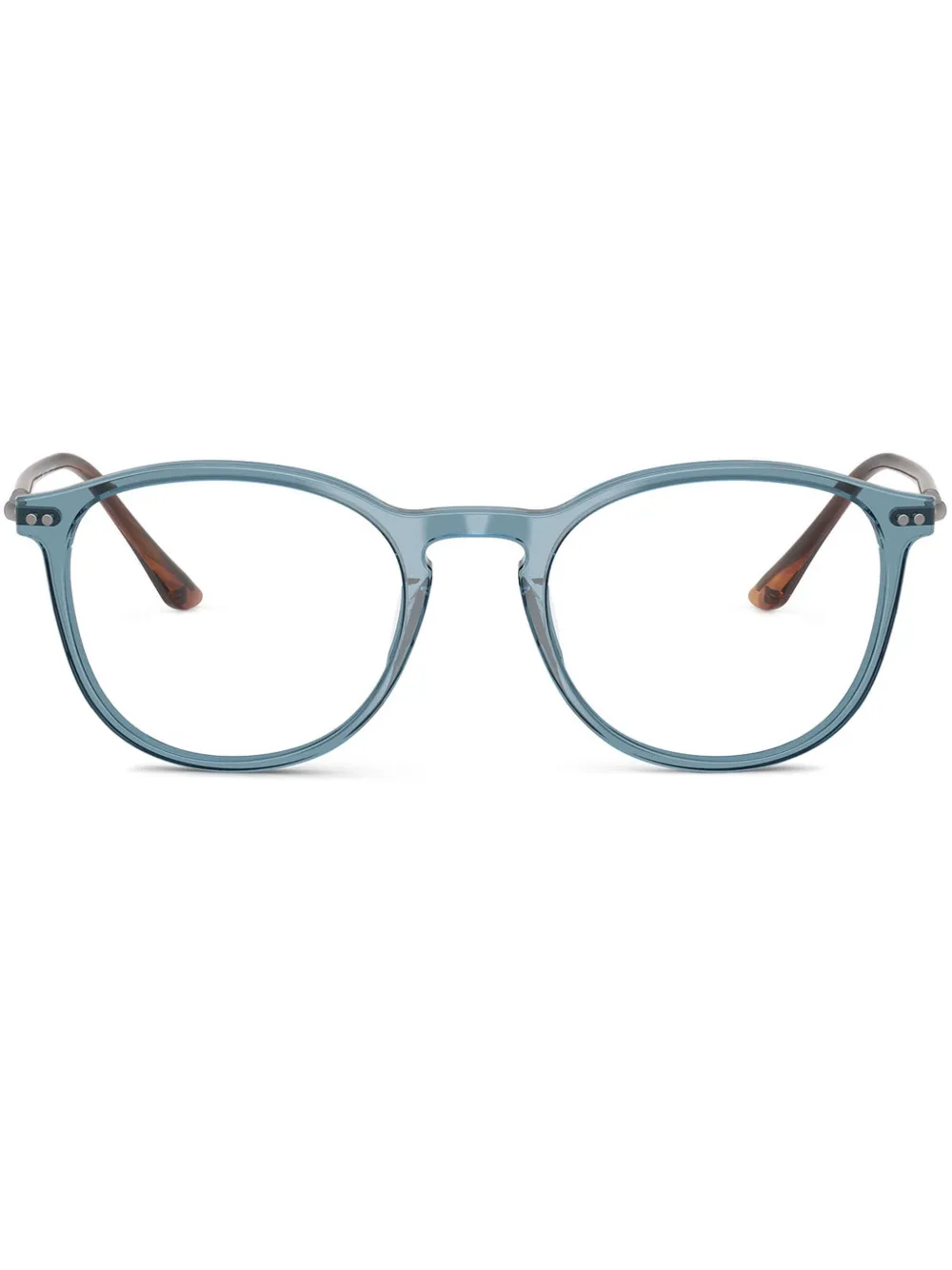 Giorgio Armani lunettes de vue à logo gravé | bleu | Image 1