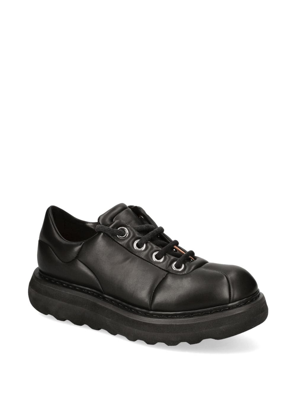 Shop Premiata Leather Lace-up Shoes In Black