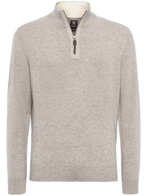 Boggi Milano cashmere half-zip jumper Men