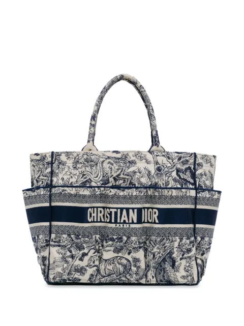 Christian Dior 2020 Embroidered Toile De Jouy Catherine tote bag Women