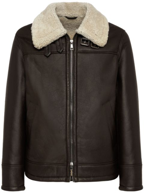 Boggi Milano leather bomber jacket Men