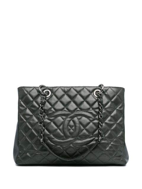 HOT SALE CHANEL 2011 Metallic Caviar Grand Shopping tote bag Women