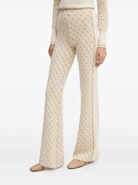 GUESS USA 4G-pattern side-stripe trousers