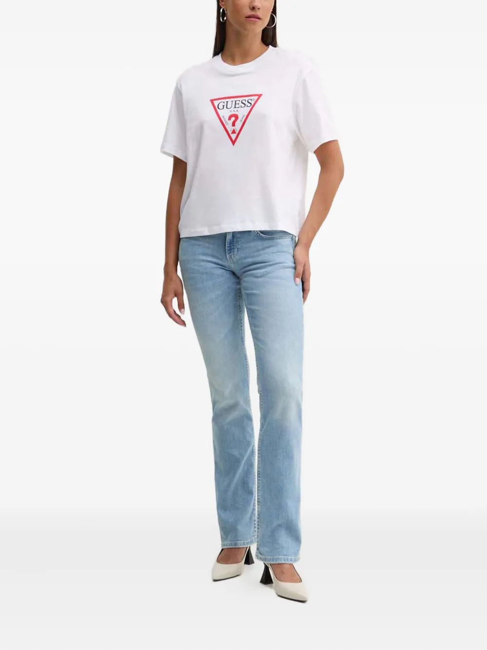 GUESS USA Hermosa jeans met verfraaide knoop - Blauw