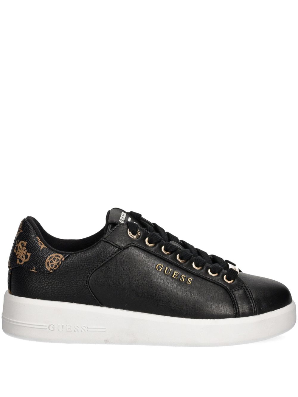 Guess Usa Logo-print Sneakers In Black