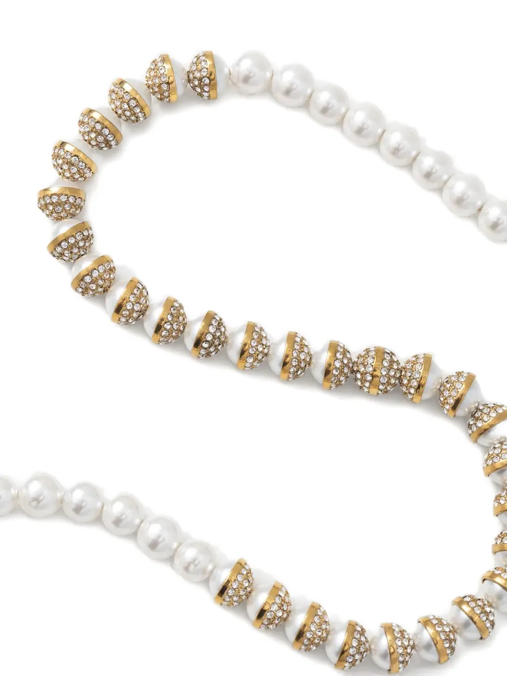 GUESS USA embellished-pearl necklace - Wit