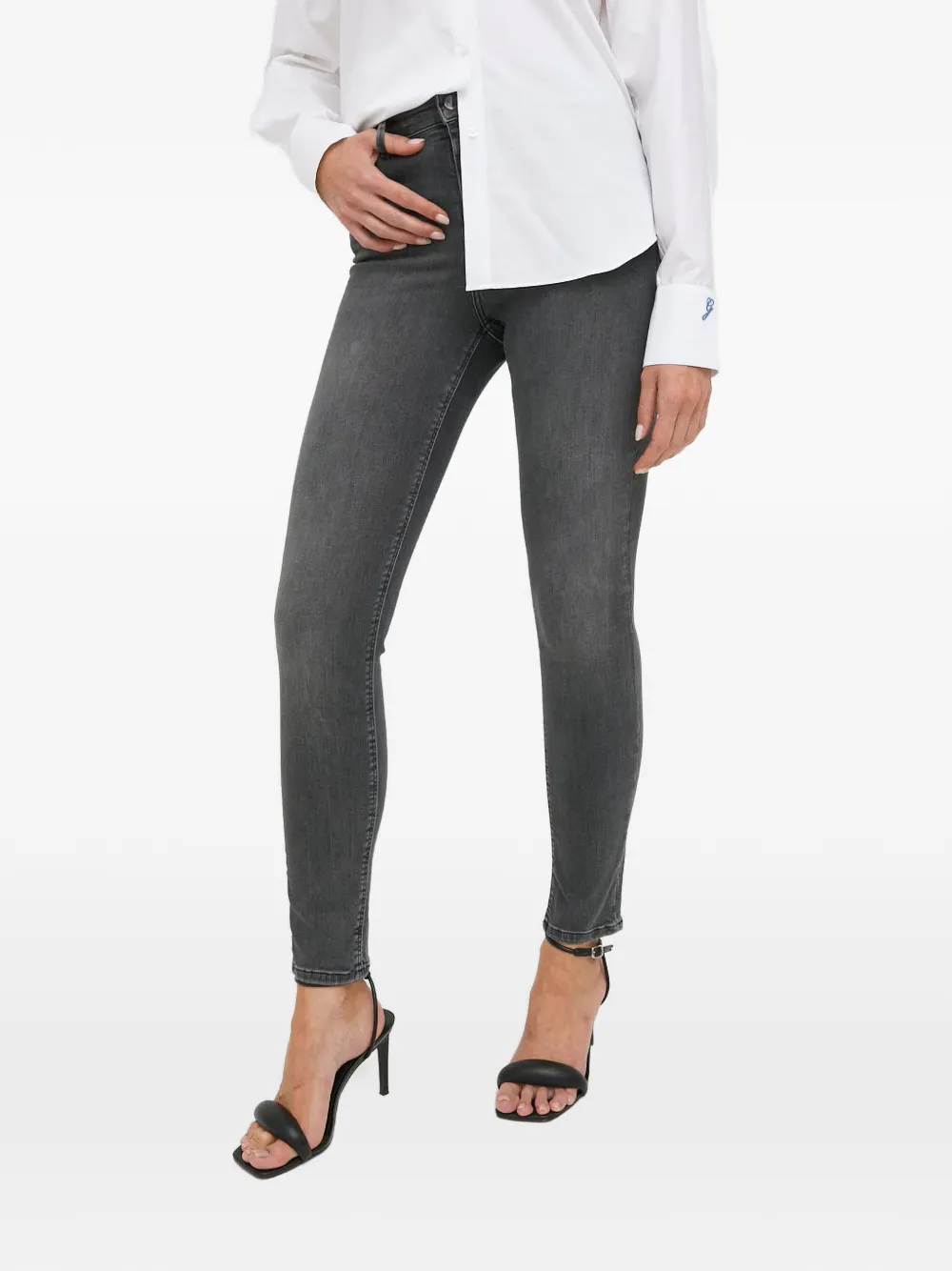 GUESS USA Ausgeblichene 1981 Jeans - Grau