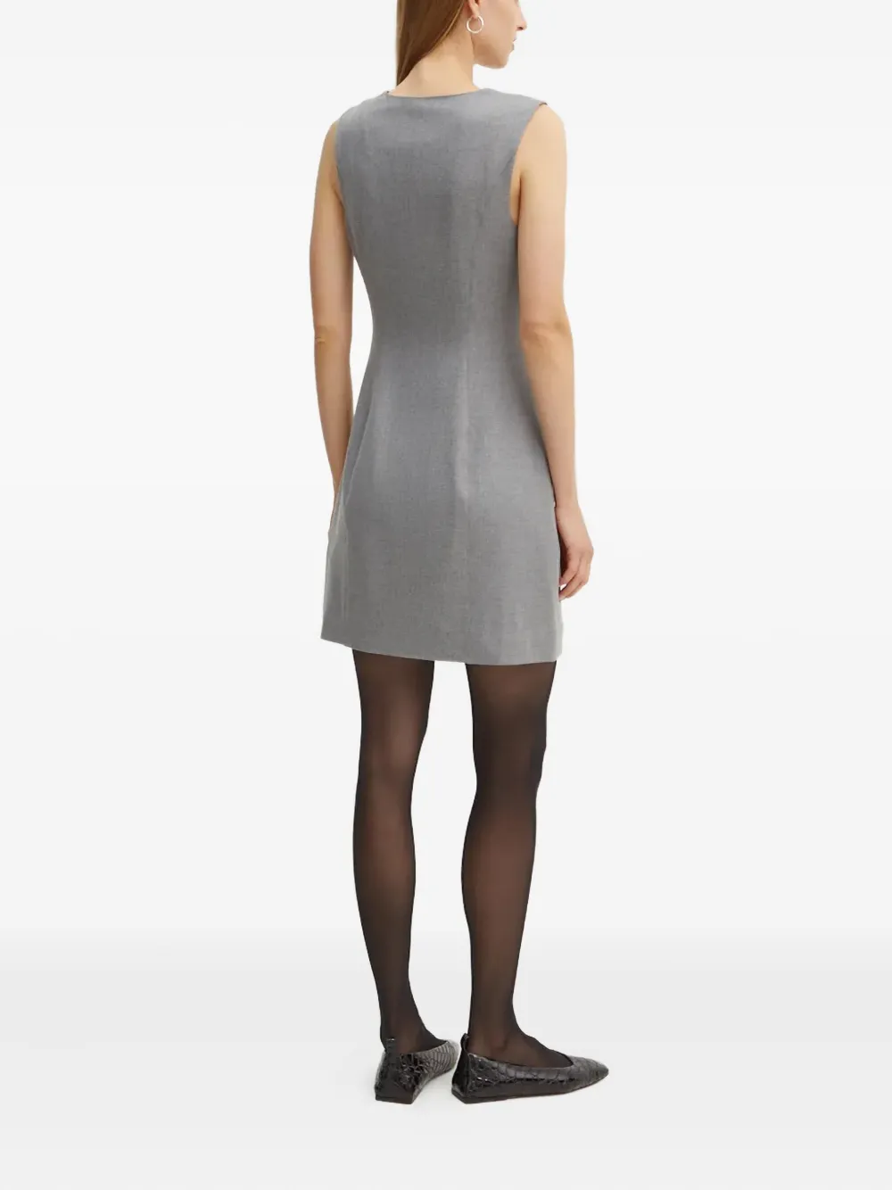 Guess Usa Button Sleeveless Mini Dress In Gray