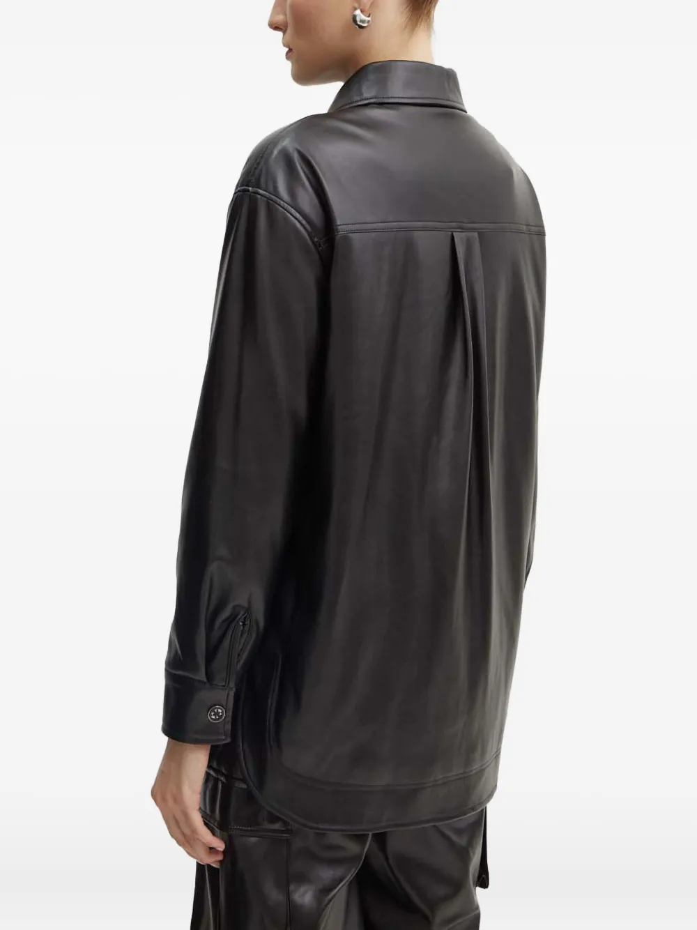 Guess Usa Long-sleeve Buttoned Jacket In Black
