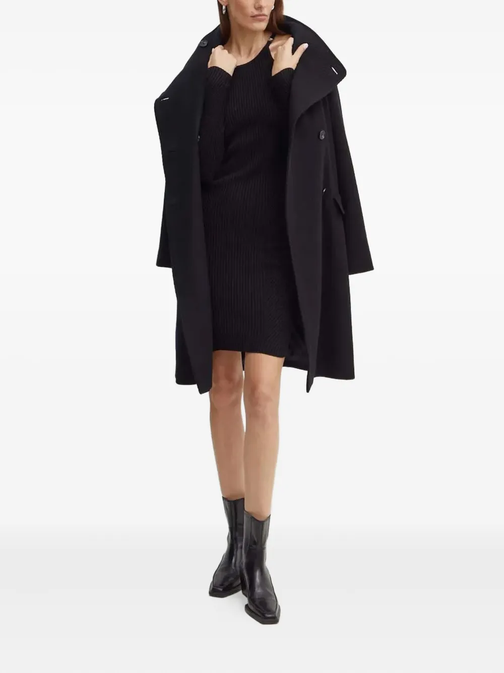 GUESS USA Geribbelde jurk - Zwart
