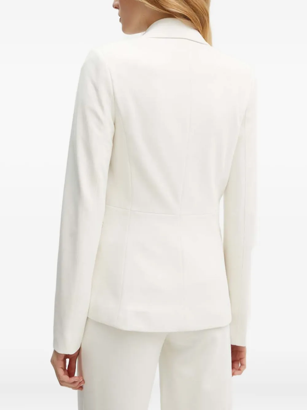 Guess Usa Single-breasted Buttoned Blazer In White