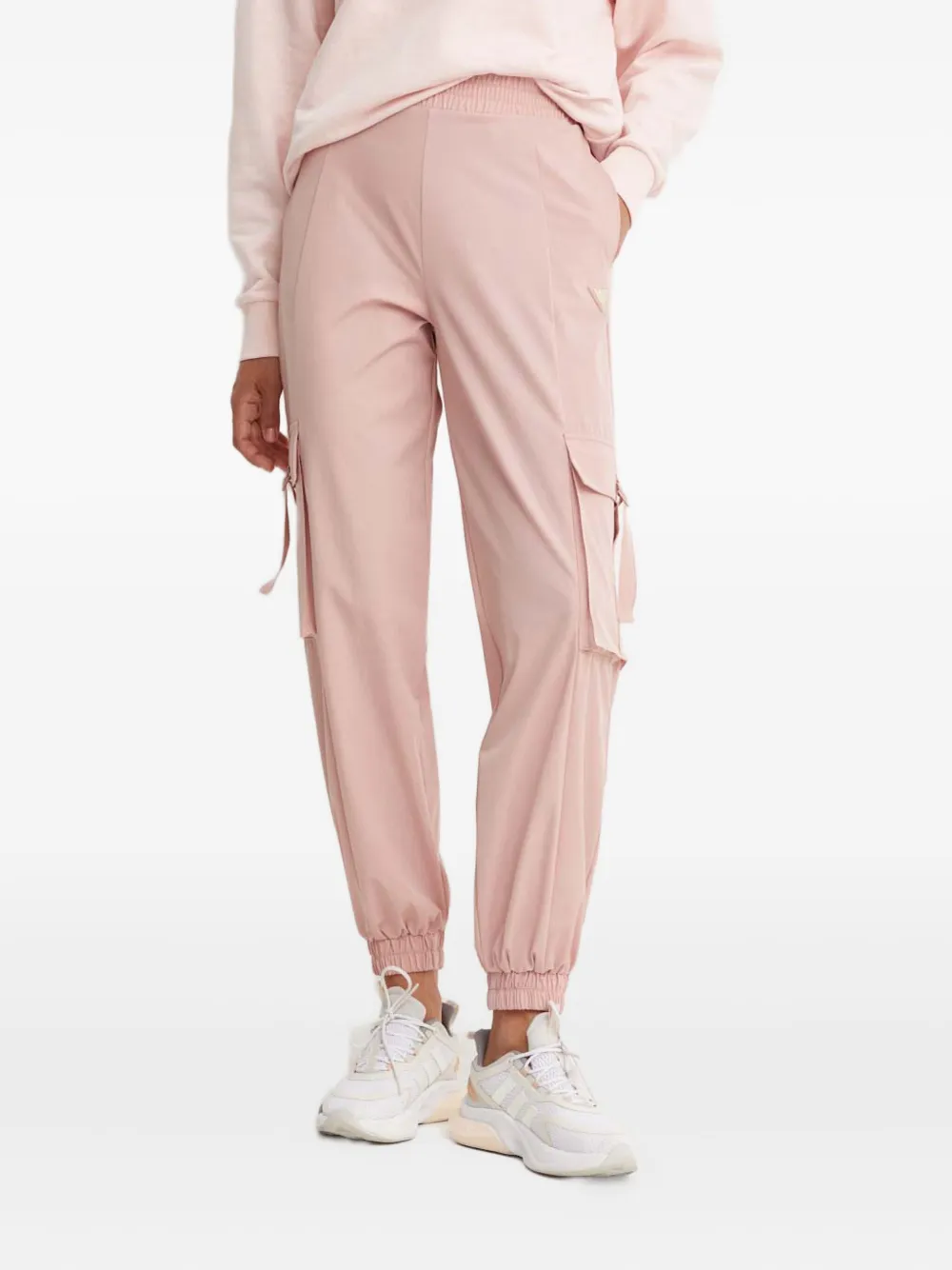 Guess Usa Cargo-pocket Track Pants In Pink