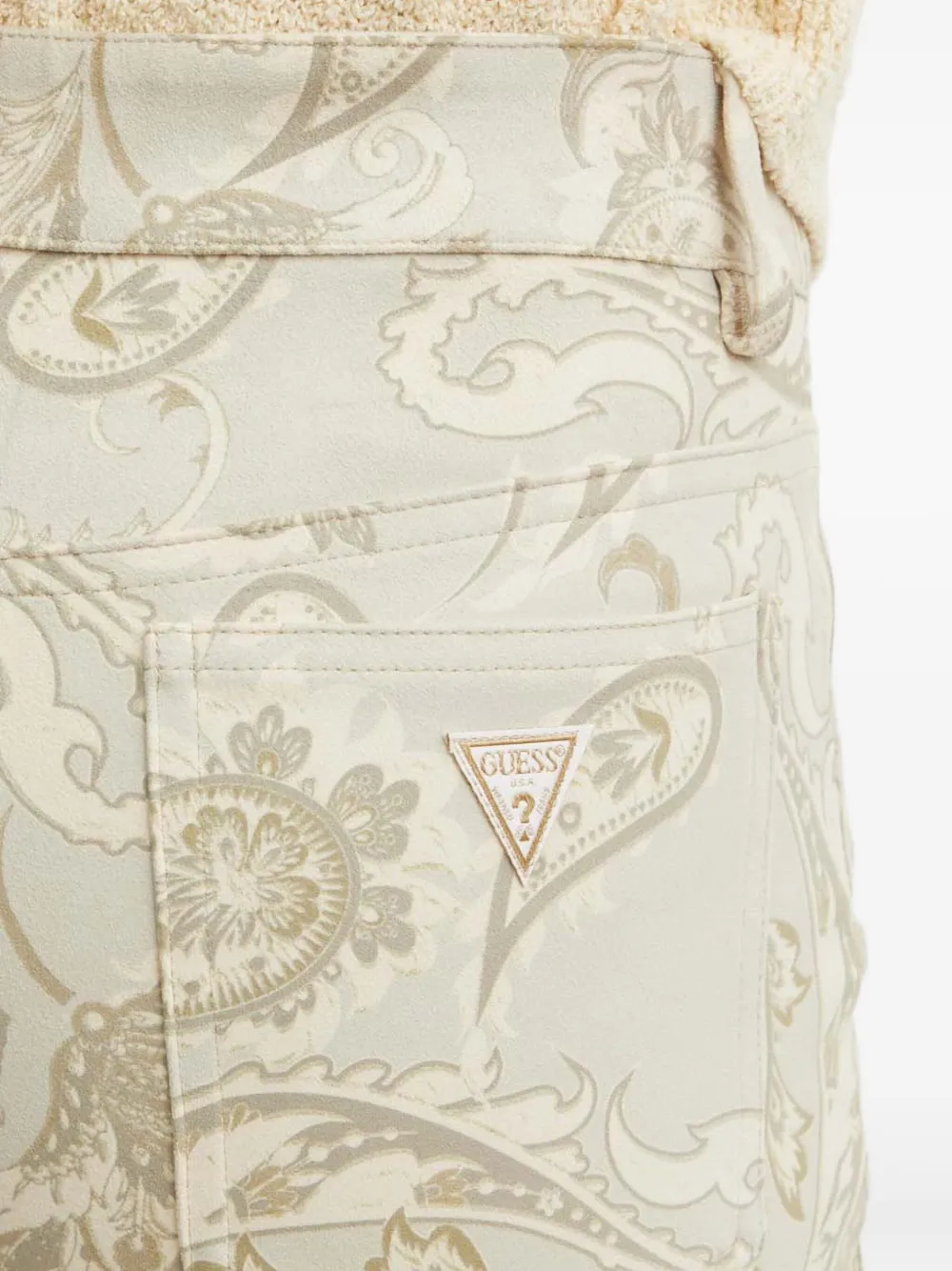 GUESS USA Broek met paisley-print Beige