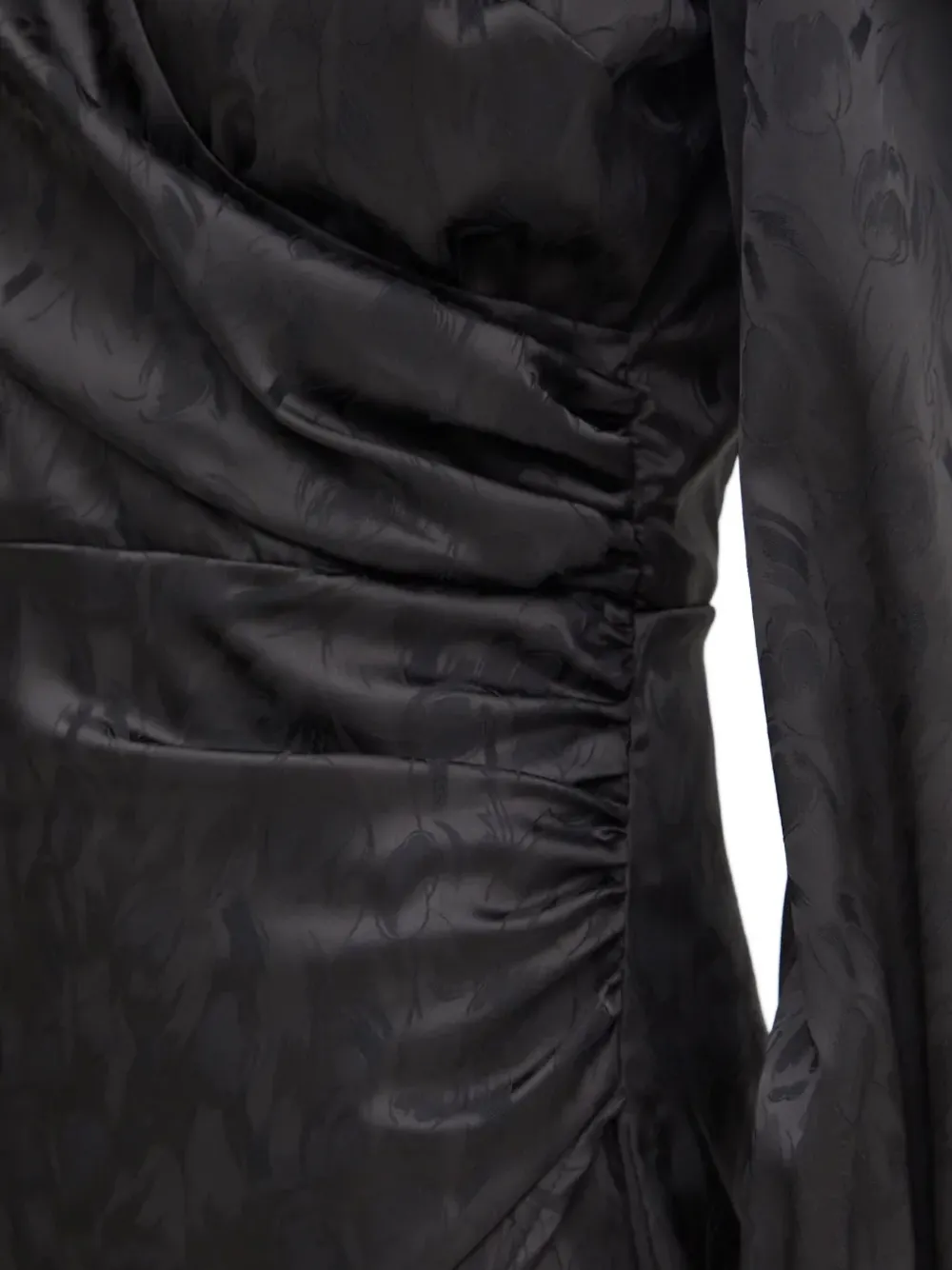 GUESS USA Gesmockte mini-jurk met lange mouwen Zwart