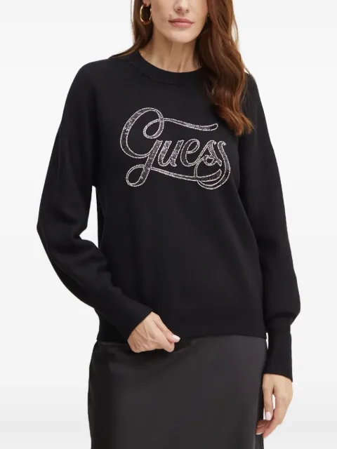 GUESS USA sequin-embellished crew-neck sweatshirt 