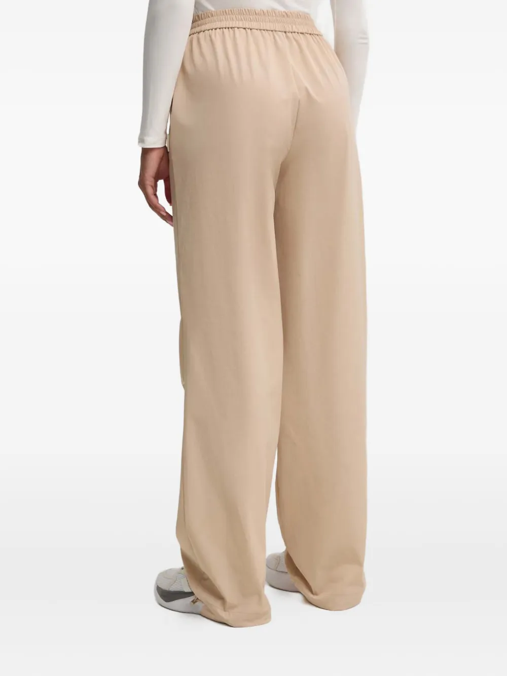 Guess Usa Elastic-waist Pleated Trousers In Neutral
