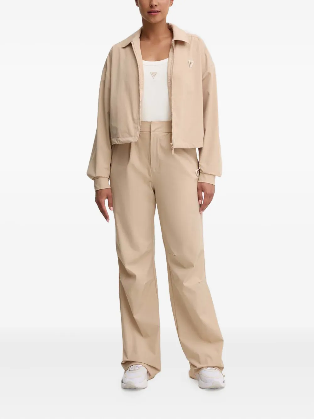 GUESS USA Plooibroek met elastische taille - Beige