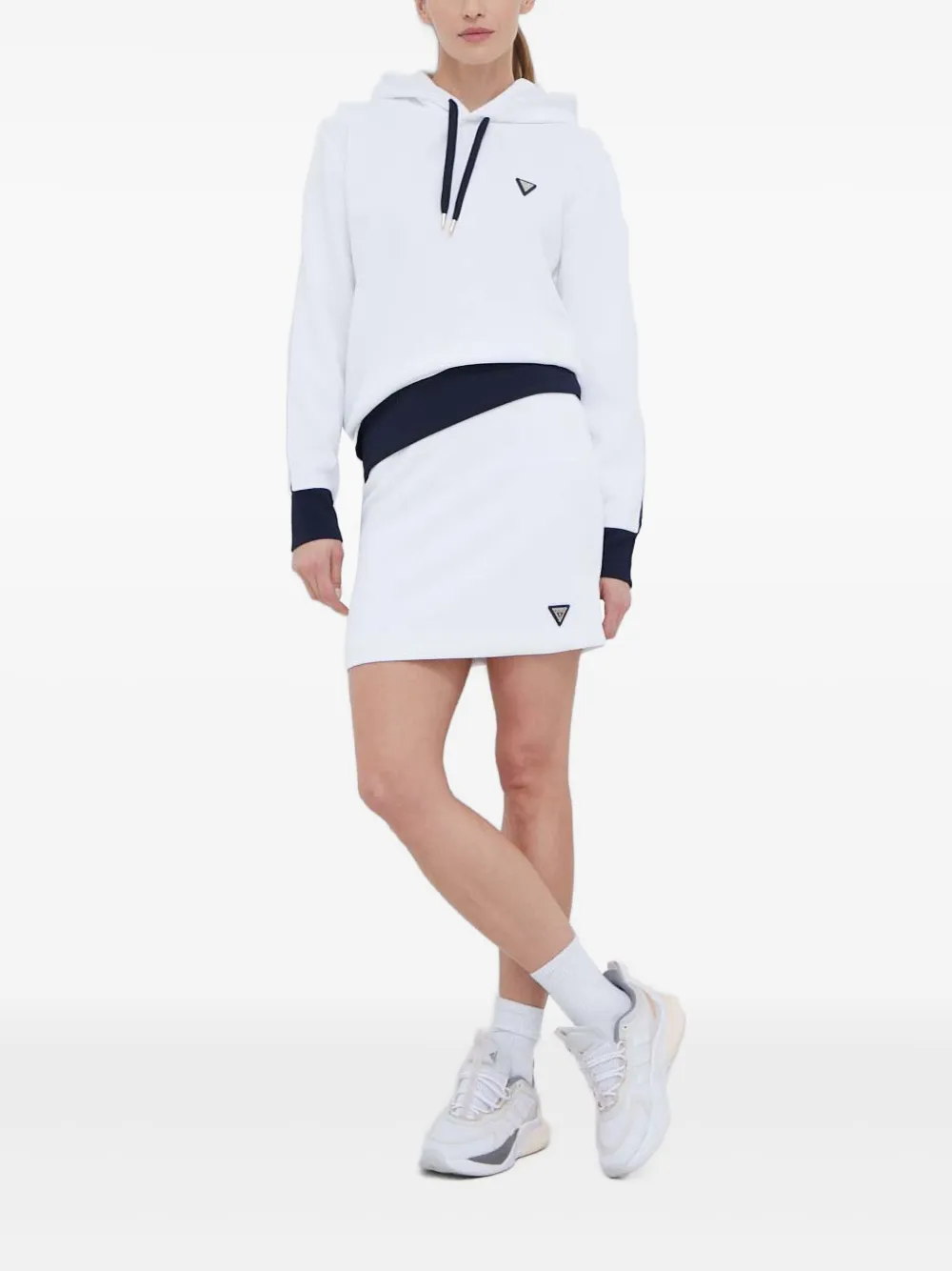 GUESS USA Hoodie met logodetail en lange mouwen - Wit