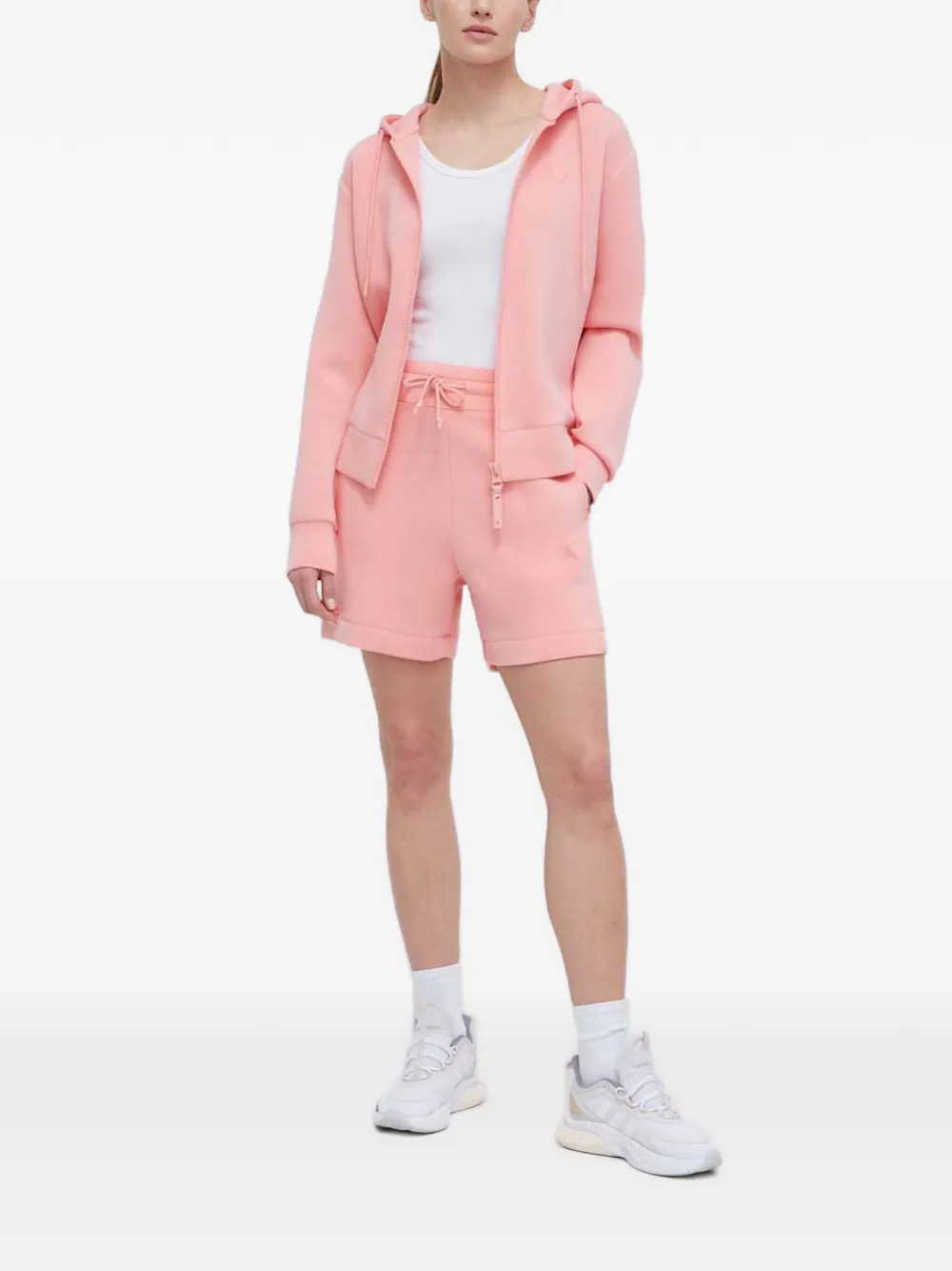 GUESS USA Hoodie met rits en lange mouwen - Roze