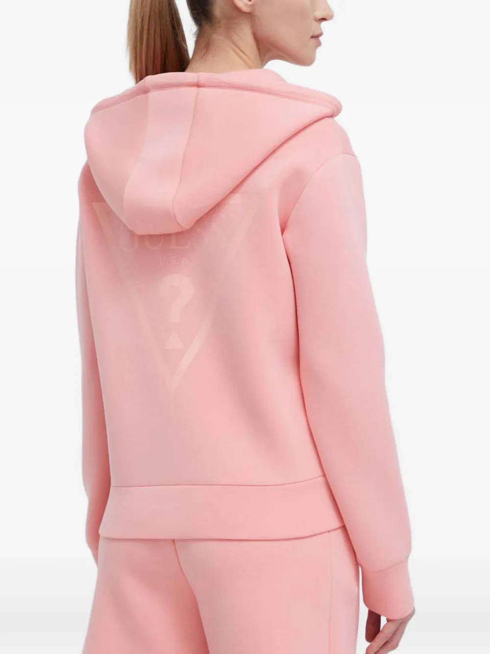 GUESS USA Hoodie met rits en lange mouwen Roze