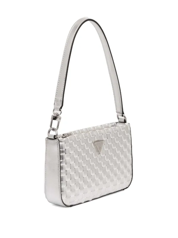 GUESS USA Mini Twiller Shoulder Bag | Silver | FARFETCH