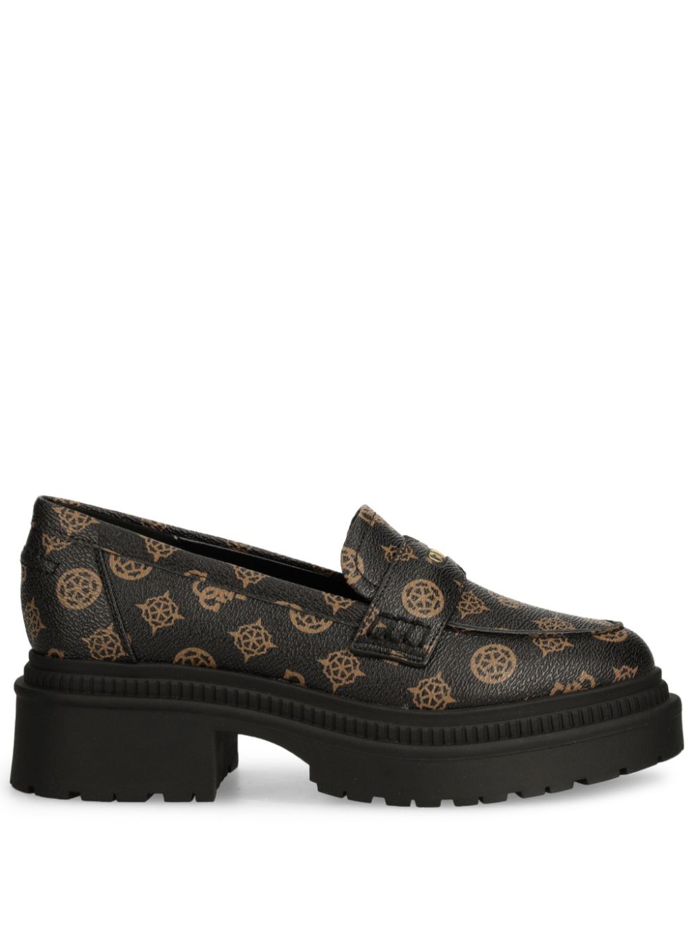 GUESS USA Loafers met logoprint Bruin