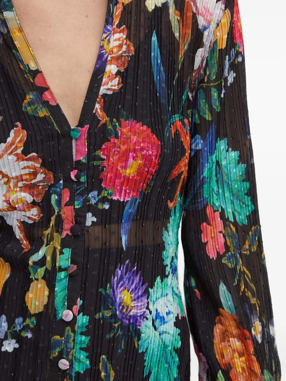 GUESS USA Blouse met bloemenprint Zwart