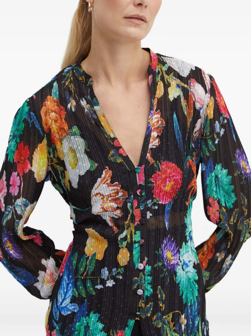 GUESS USA Blouse met bloemenprint Zwart