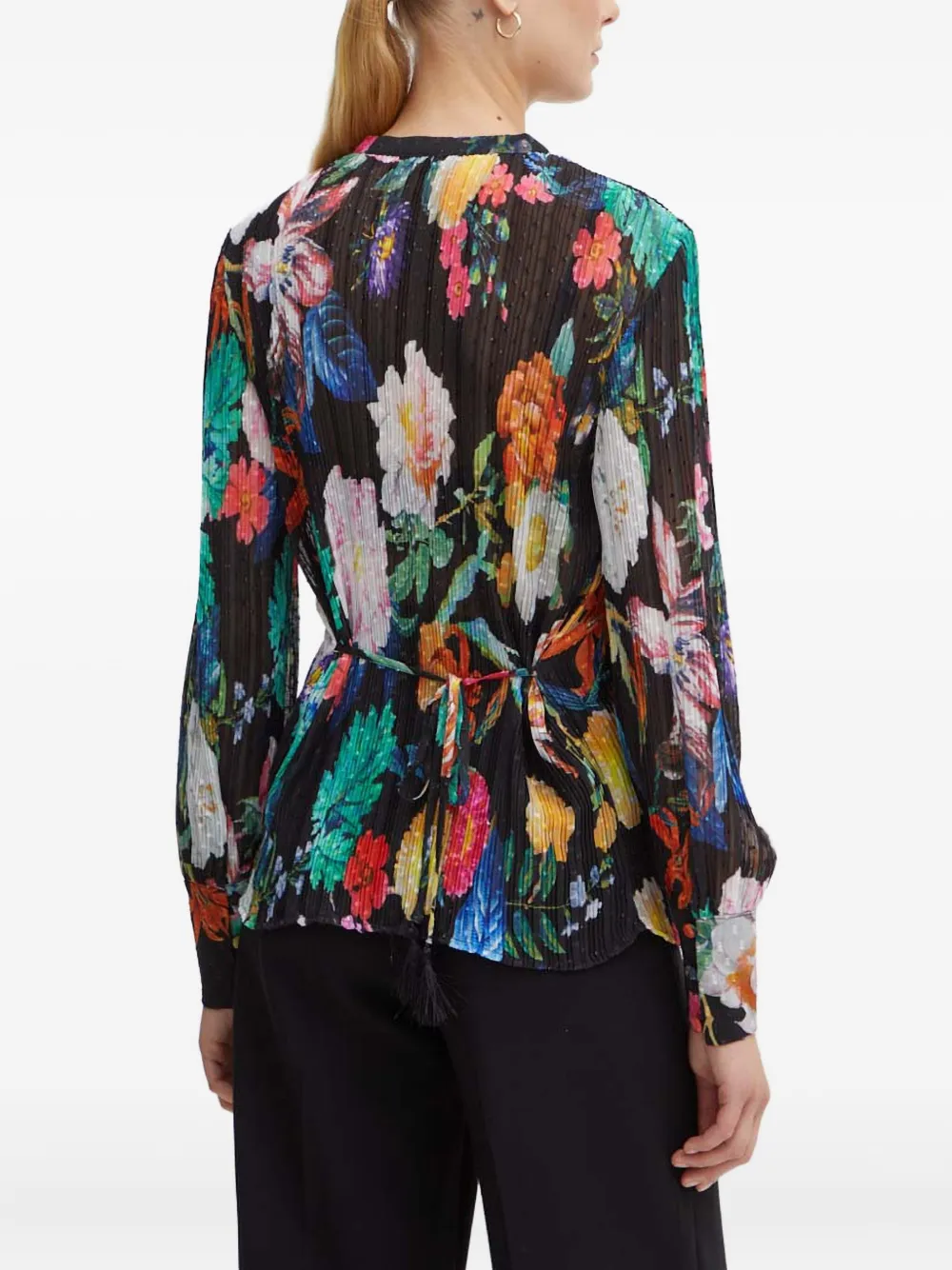 GUESS USA Blouse met bloemenprint - Zwart