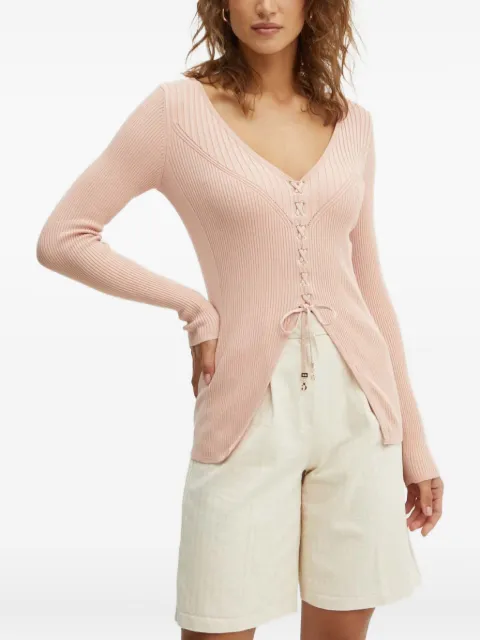 GUESS USA lace-up top