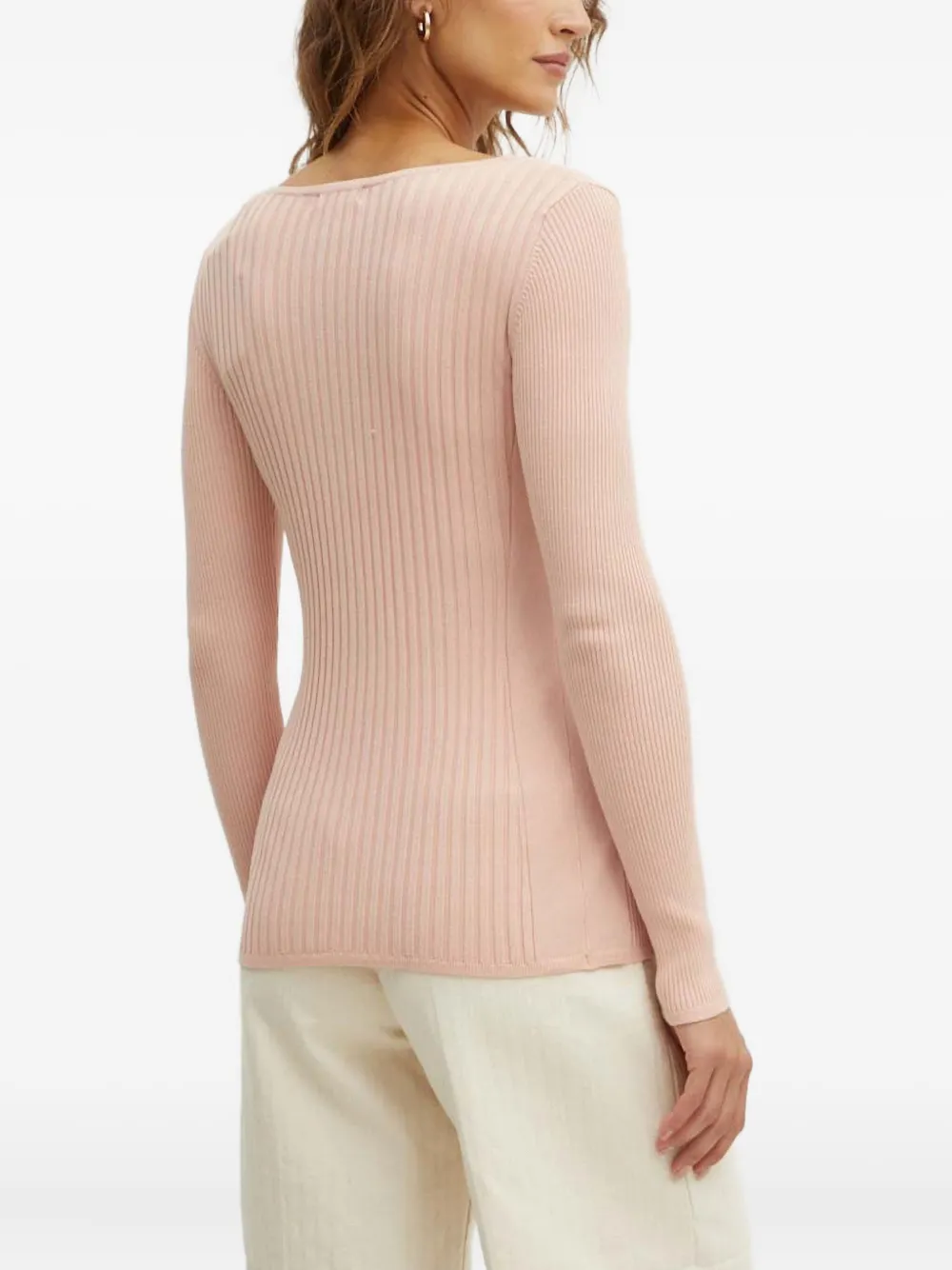 Guess Usa Lace-up Top In Pink