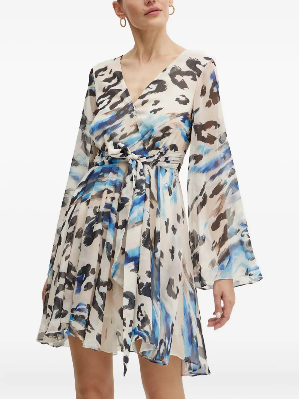 GUESS USA フレアスリーブ ミニドレス - ニュートラル GUESS USA フレアスリーブ ミニドレス - ニュートラル