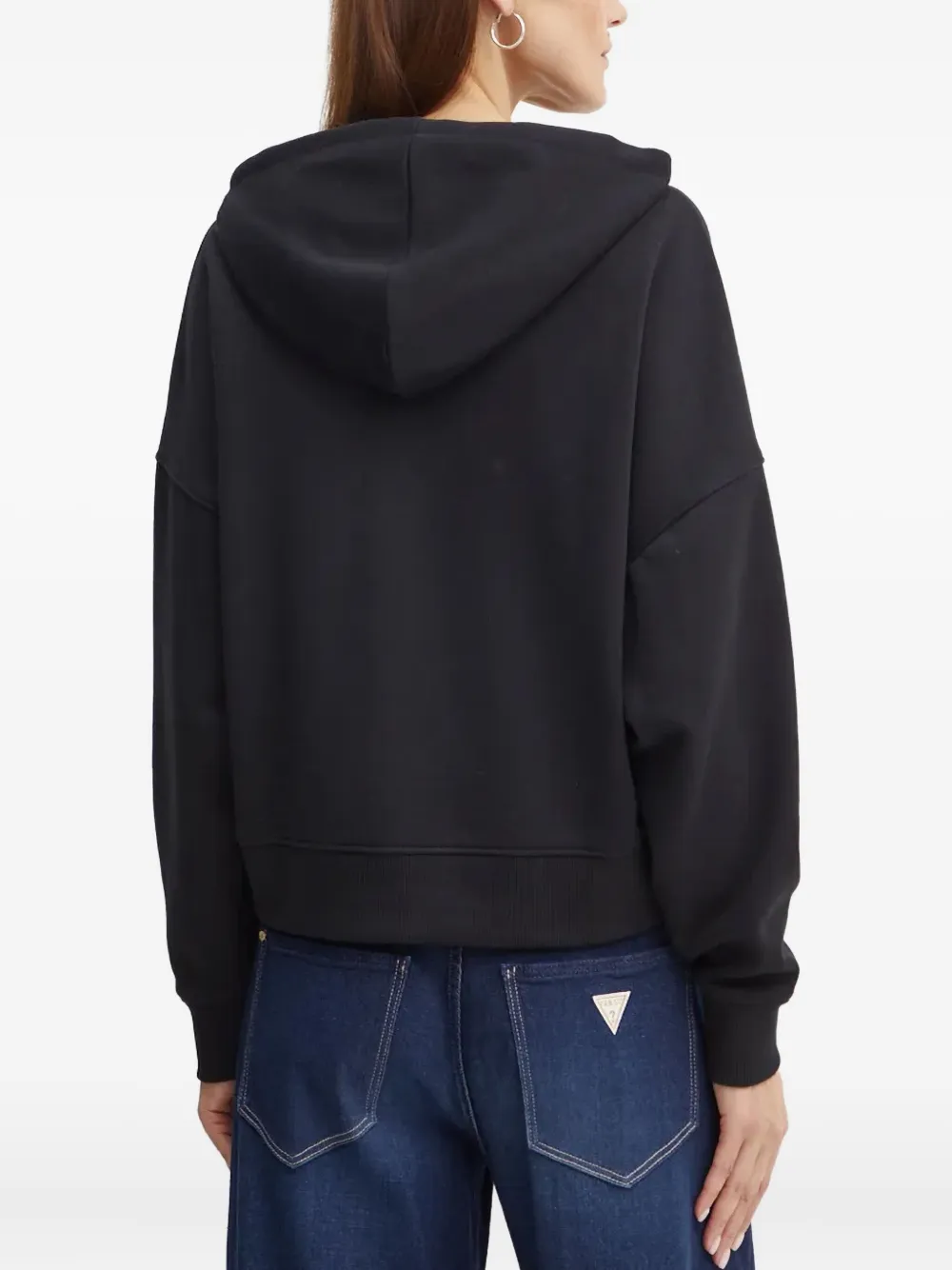 GUESS USA graphic-print hoodie - Zwart