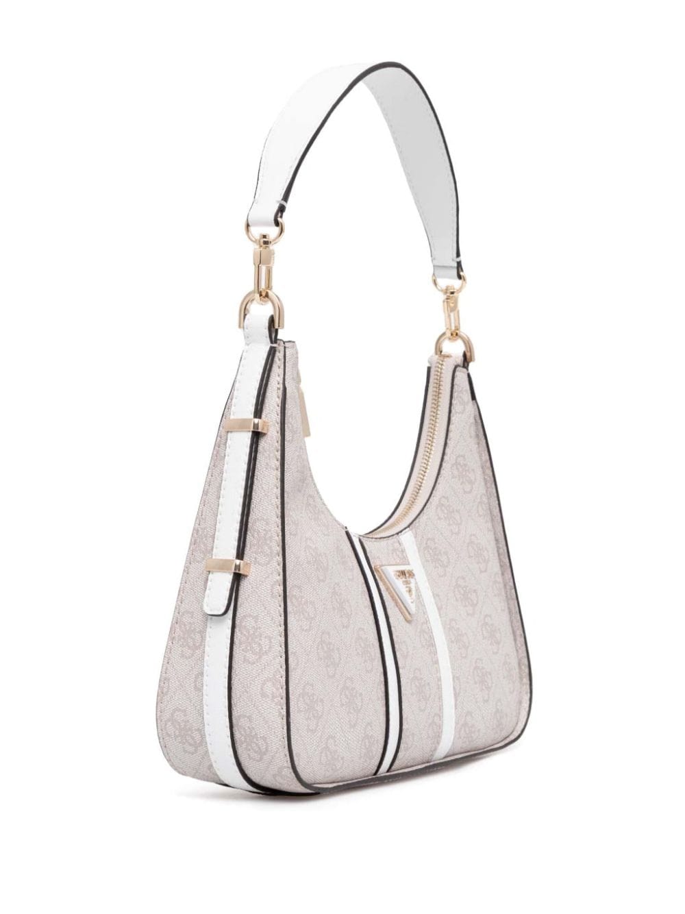 Shop Guess Usa Noreen Shoulder Bag In Neutrals