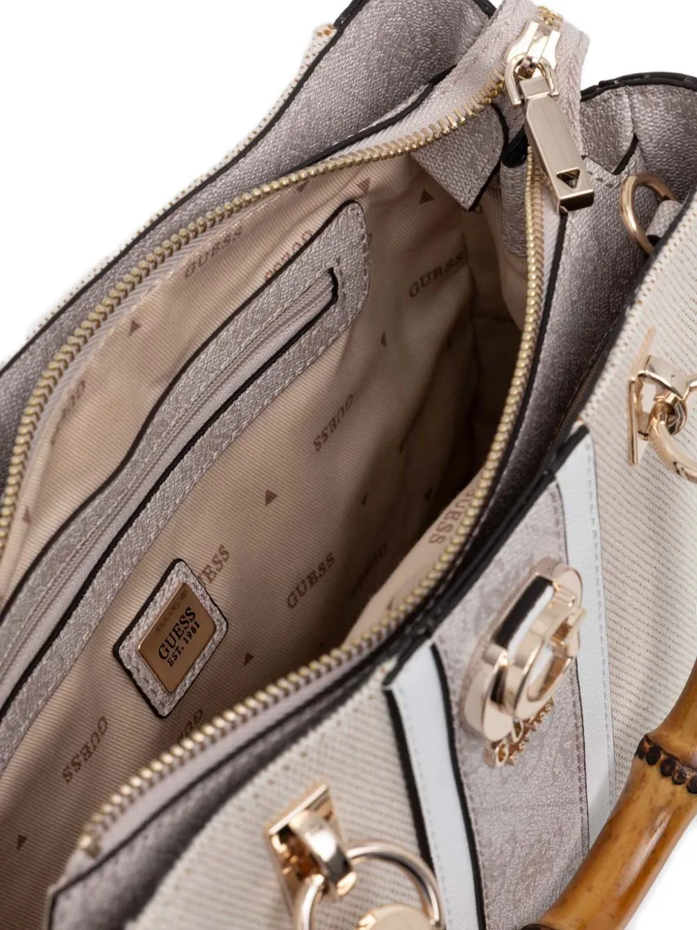 GUESS USA Kerima Bamboo shopper Beige