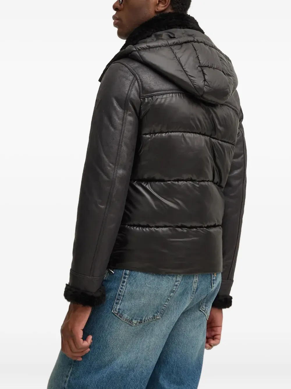 GUESS USA Gewatteerd jack Zwart