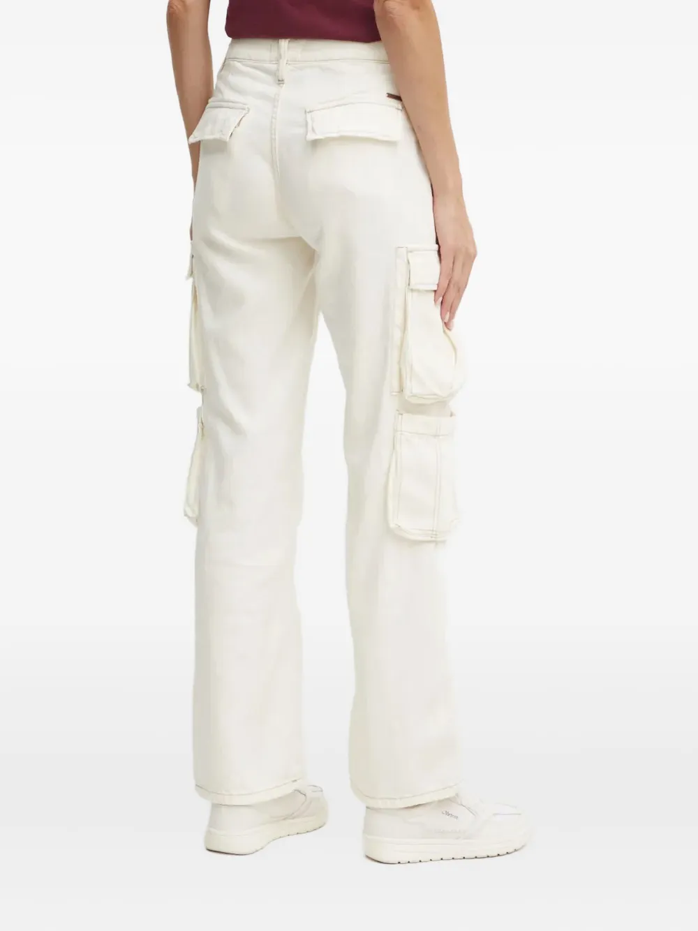 Guess Usa Cargo Zip Jeans In White