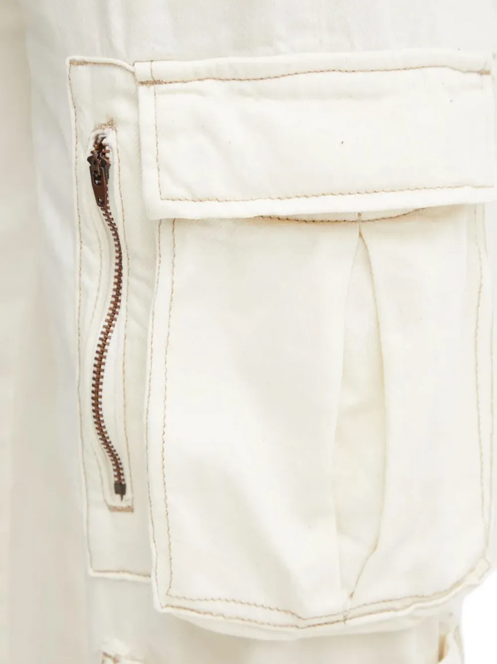 Guess Usa Cargo Zip Jeans In White
