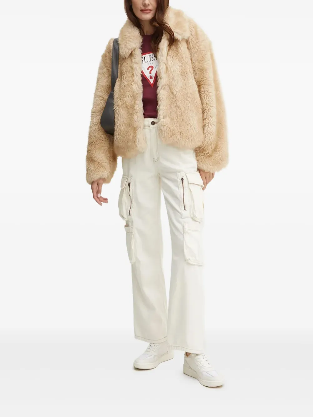 GUESS USA Cargo jeans met rits - Wit