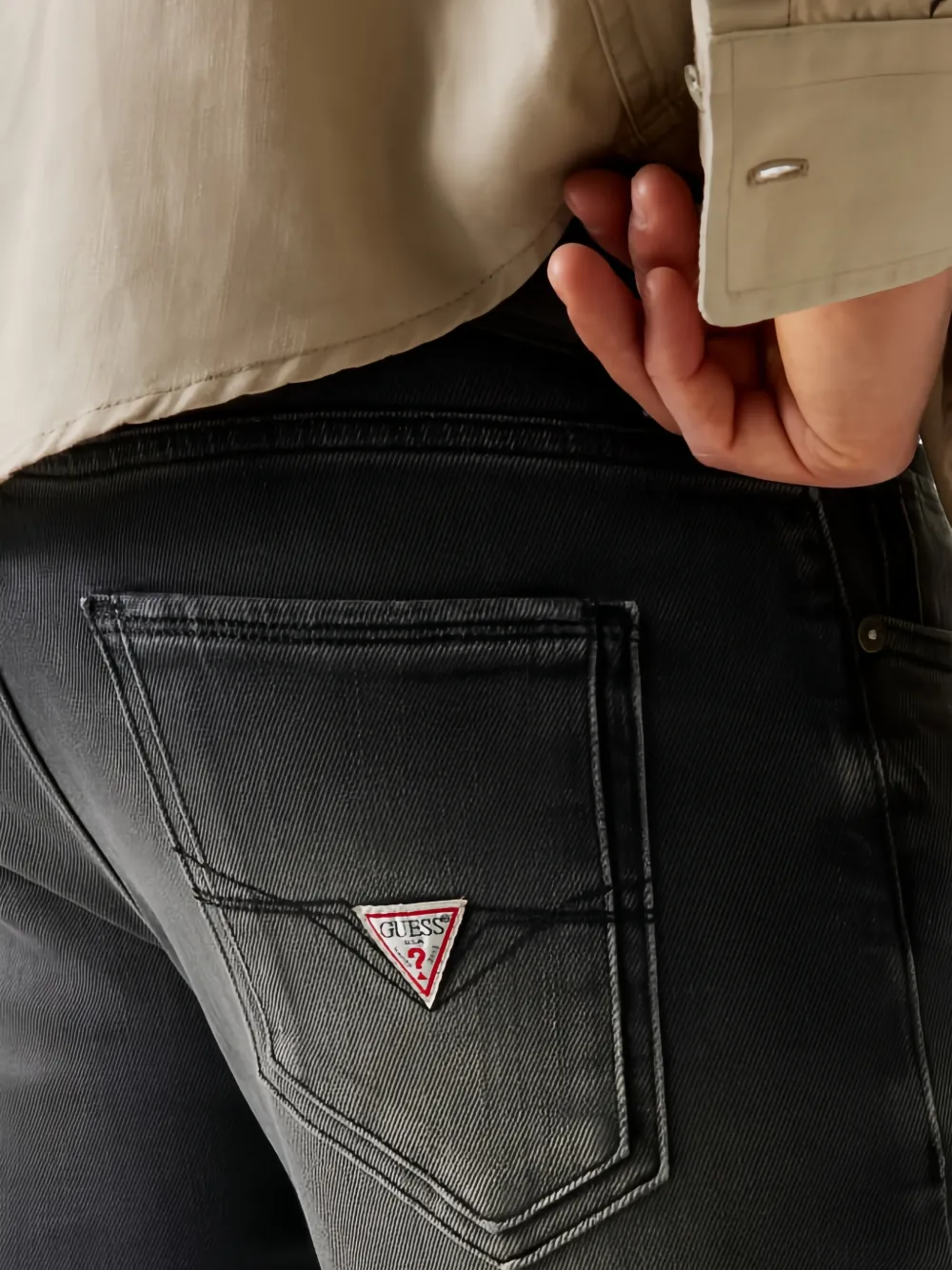 GUESS USA Miami jeans met logo Grijs