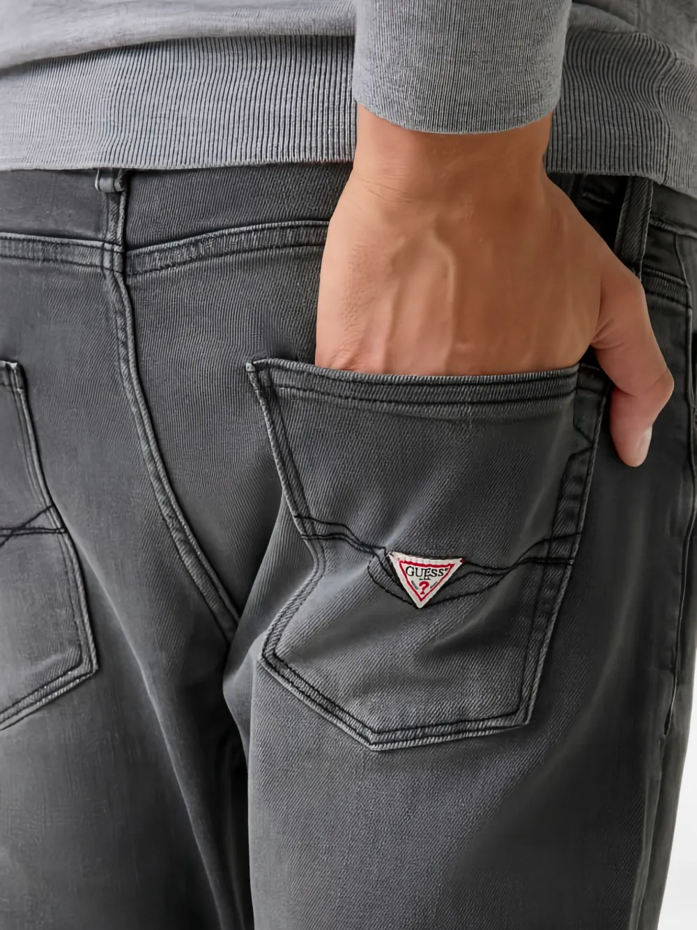 GUESS USA Chris jeans met logo Grijs
