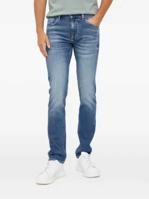 Jean Guess Pour Homme - Taille 28, Délavé Bleu, Occasion Très Bon état | Coupe Regular, Boutons