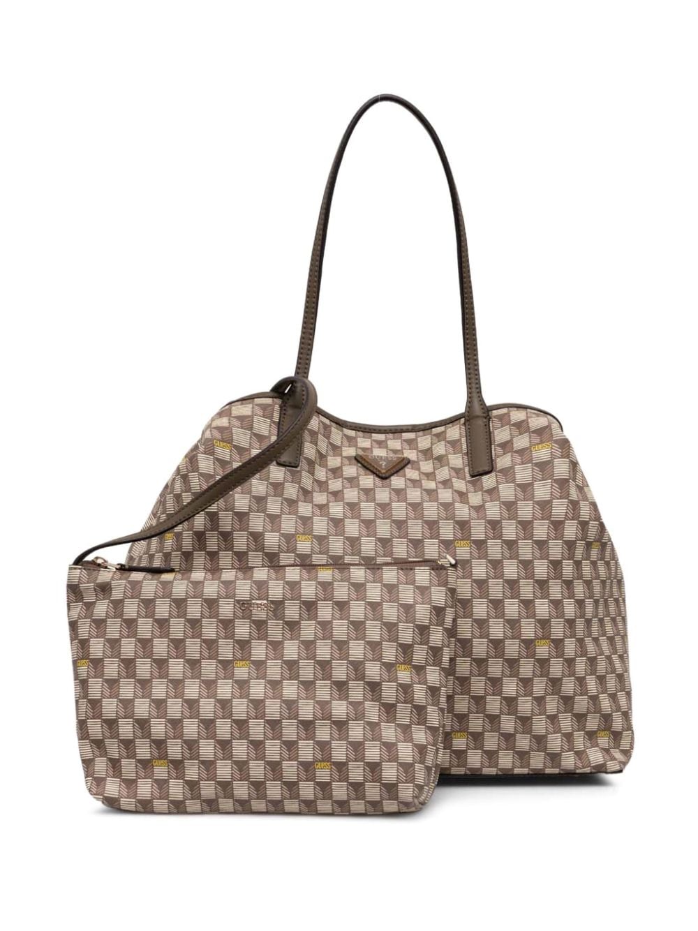 Guess Usa Large Vikky Tote Bag In Neutrals